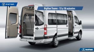 BigVanToano de Foton con 15 y 18 asientos